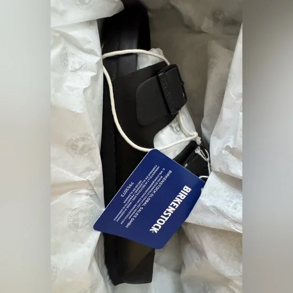 NWT Women’s Sz. 35 (5) Lingua Franca & Birkenstock "give a damn" Arizona Sandal - Picture 10 of 15